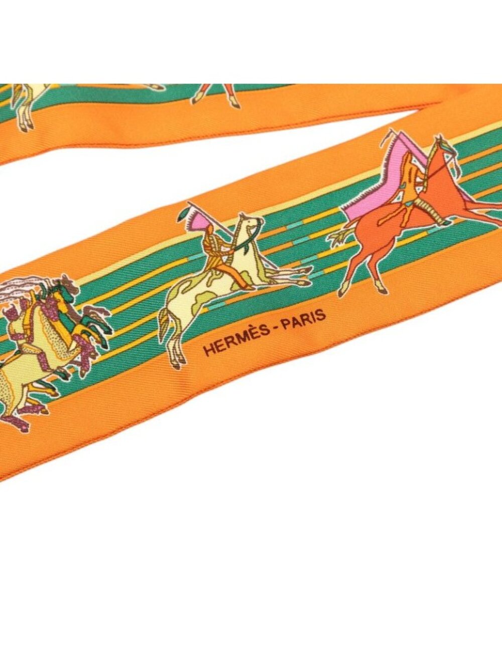 Hermes Carre 90 Pani la Shar Pawnee Chief of the Scarf Orange Multicolor Silk 1 - Picture 2 of 5